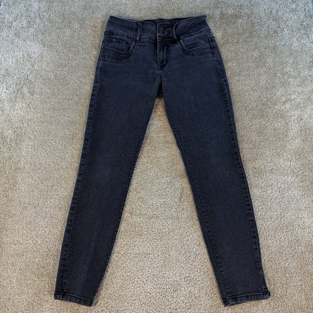 Curve Appeal Jeans Womens 8/29 Black Curve Creator High Rise Skinny Casual F398 - Picture 1 of 13